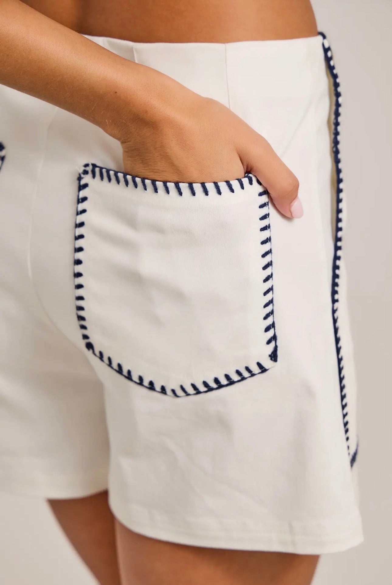 Nautical Stitch HW Shorts