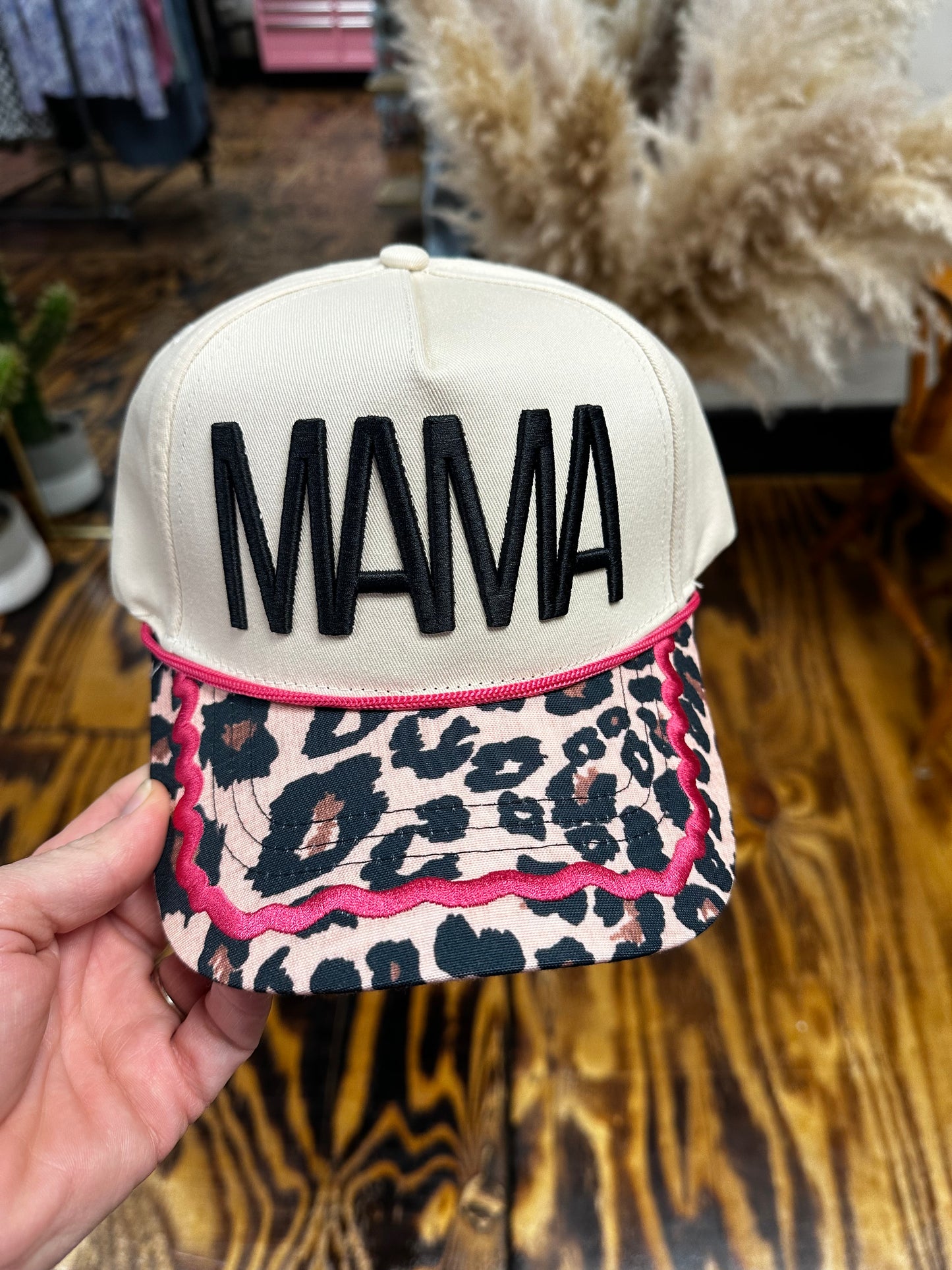 MAMA Cheetah Print Trucker