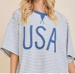 USA Rope Embroidery Top