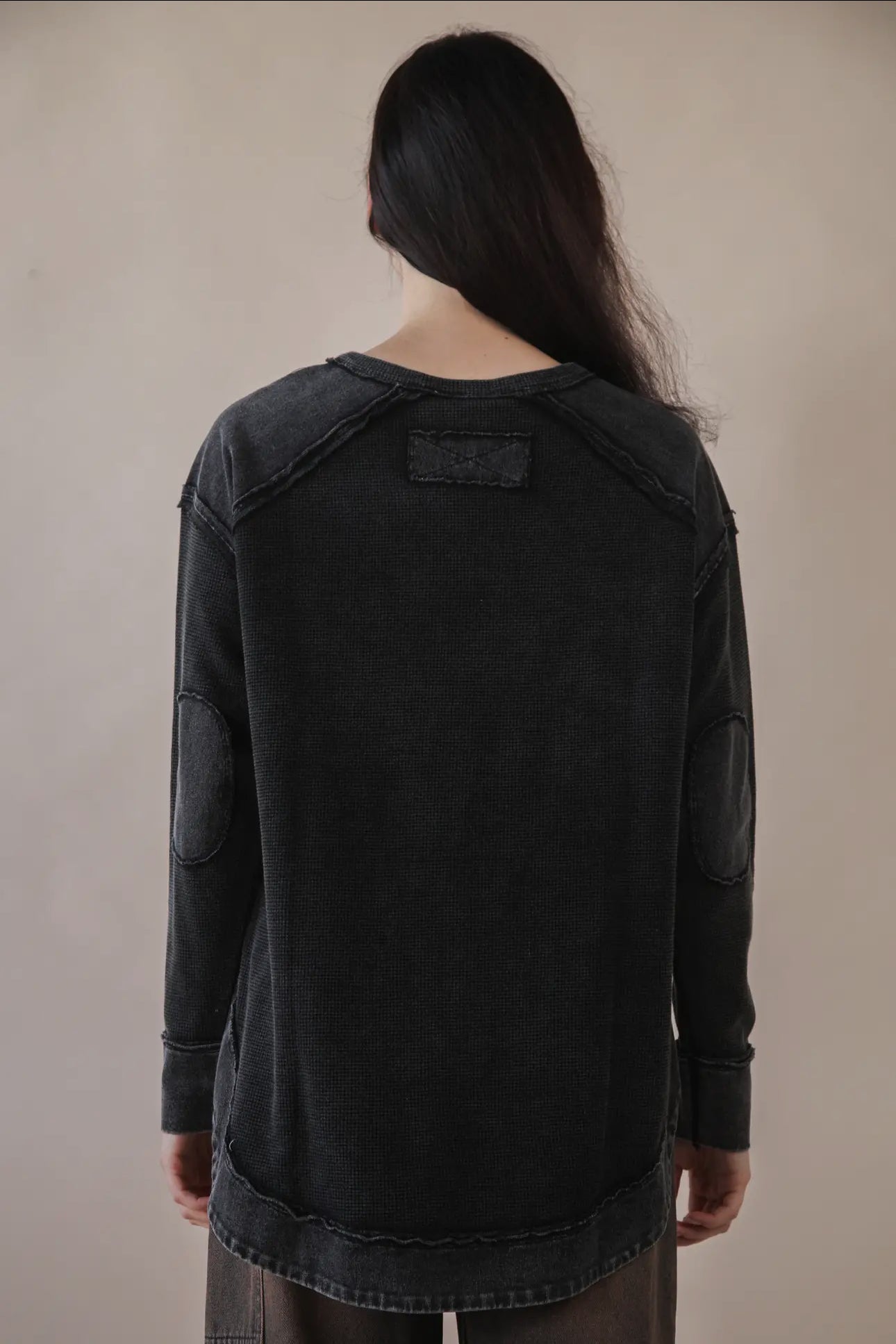 Mineral Washed Contrast Top