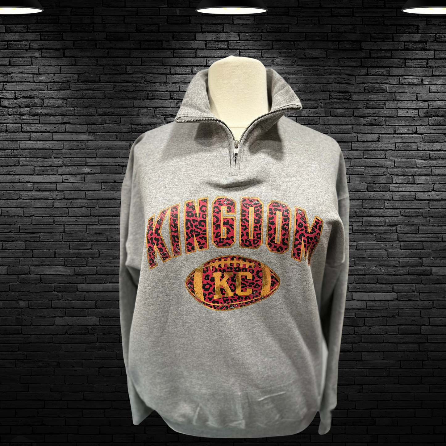 1/4 Zip Red Cheetah KC Kingdom
