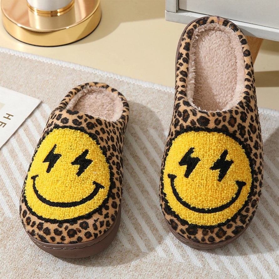 Smiley Cheetah Slippers