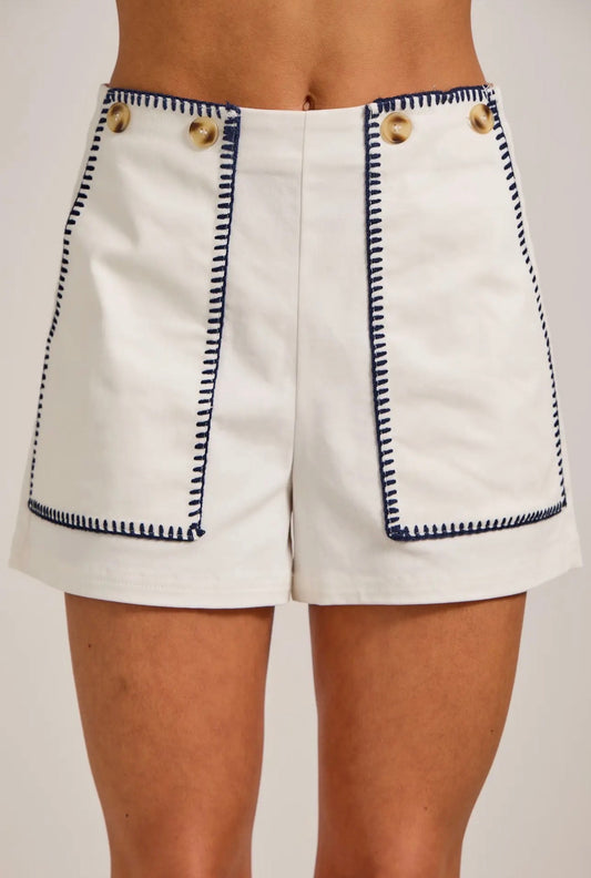 Nautical Stitch HW Shorts