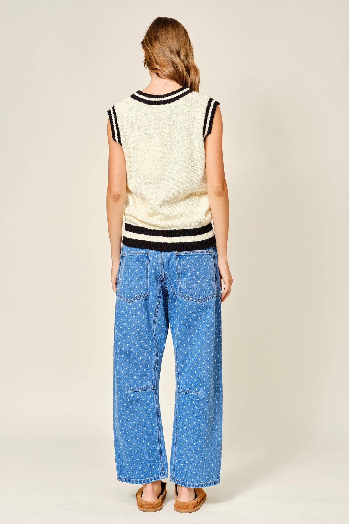 Nancy Polka Dot Denim Barrels