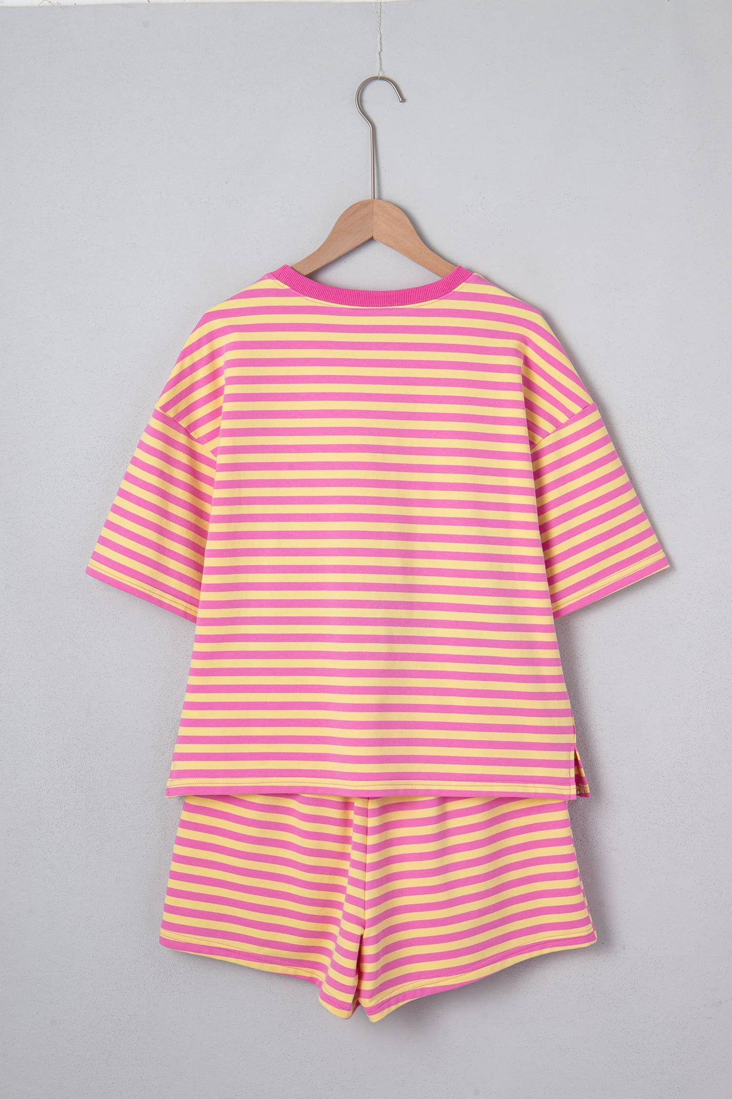 Boxy Stripe Contrast Short Set