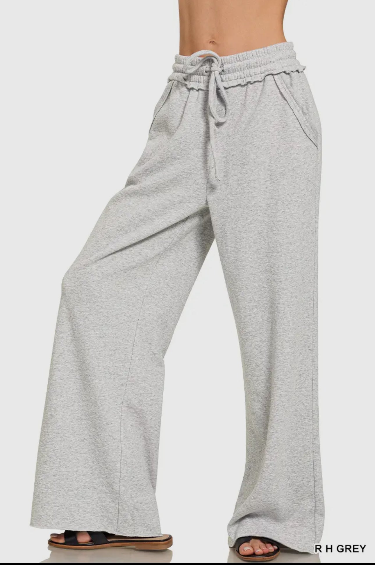 Raw Hem Fleece Sweatpants
