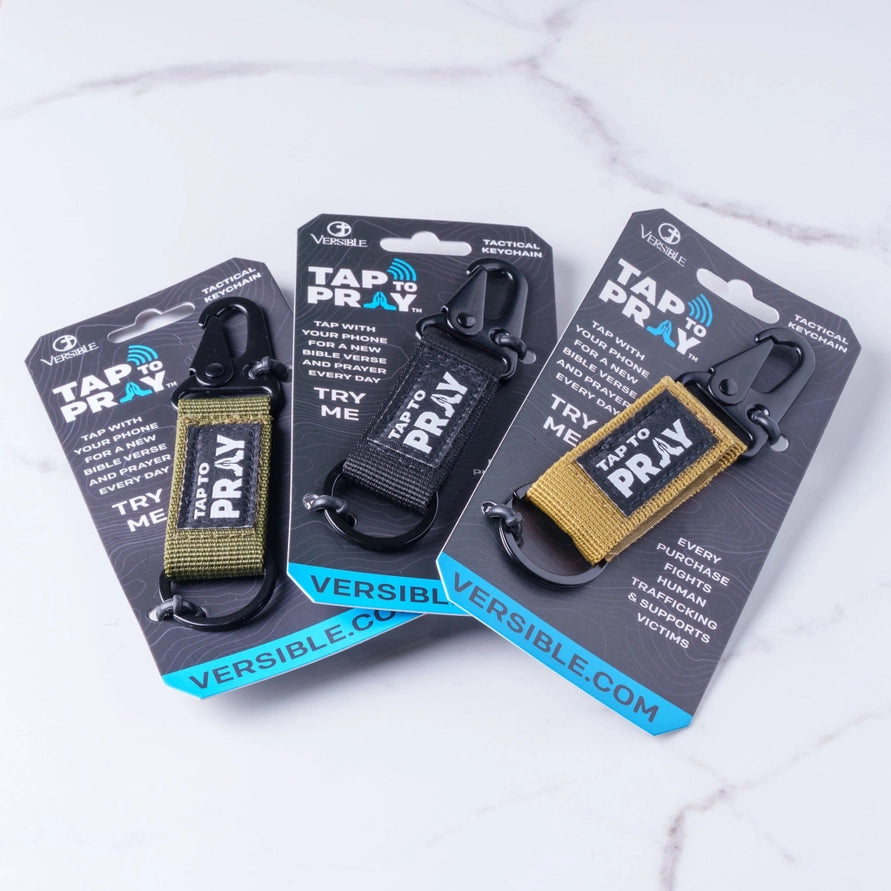 Tap to Pray Tactical Keychain (4 Colors)