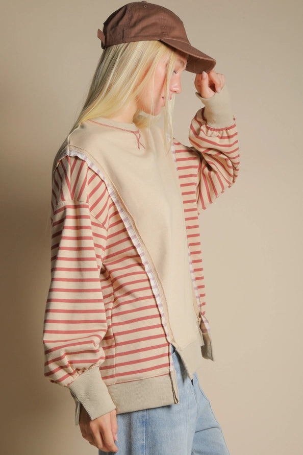 Oversized Sassy Side Stripe
