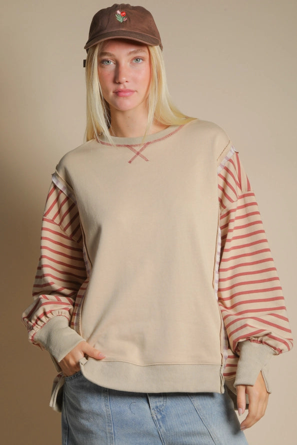 Oversized Sassy Side Stripe