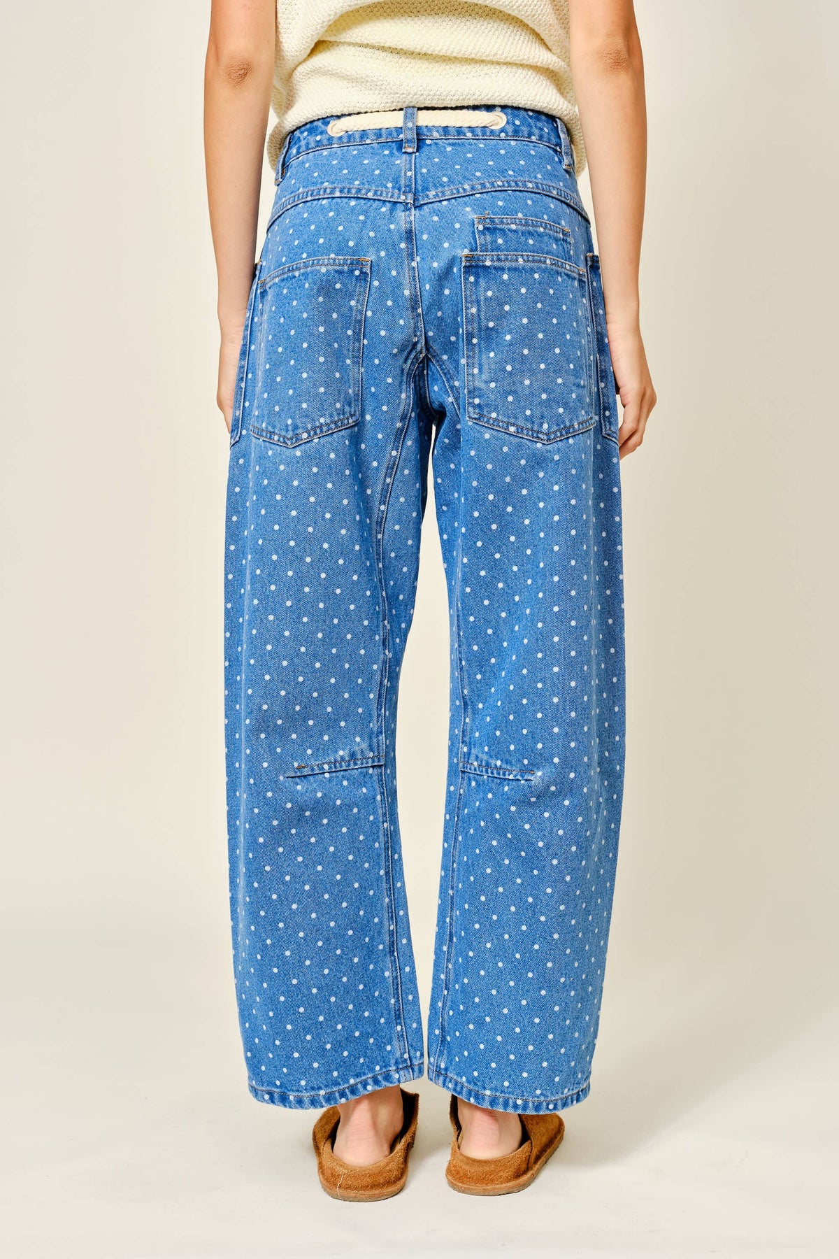 Nancy Polka Dot Denim Barrels