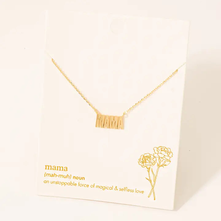 MAMA Pendant Chain Necklace (2 colors)