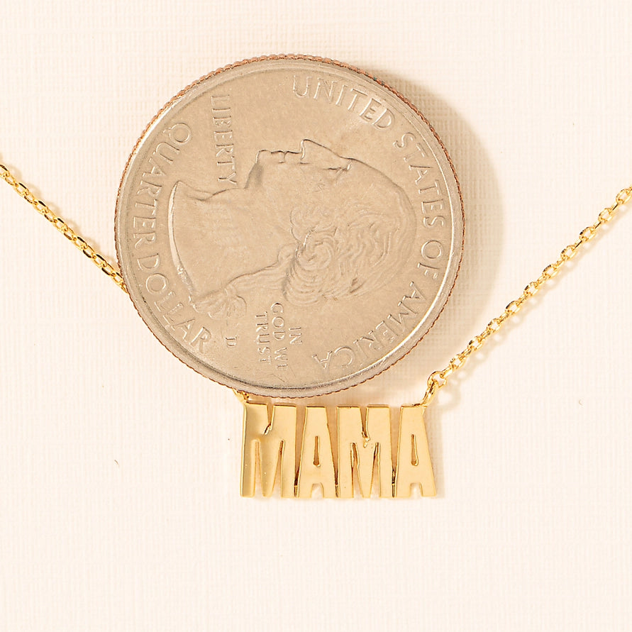 MAMA Pendant Chain Necklace (2 colors)