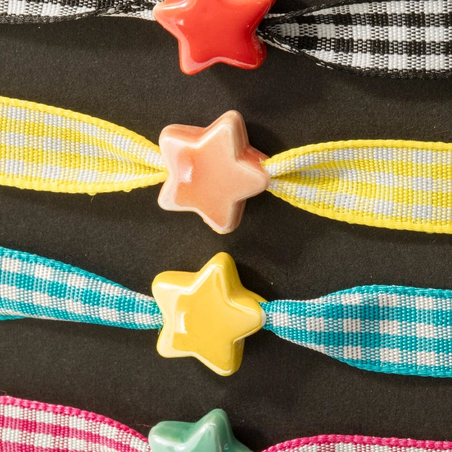 Ceramic Star Ribbon Bracelets