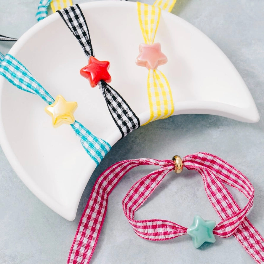 Ceramic Star Ribbon Bracelets