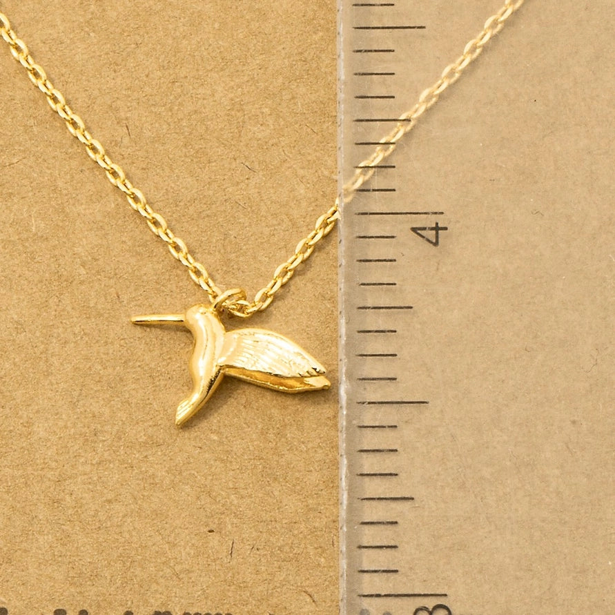 Dainty Hummingbird Pendant Necklace (2 Colors)