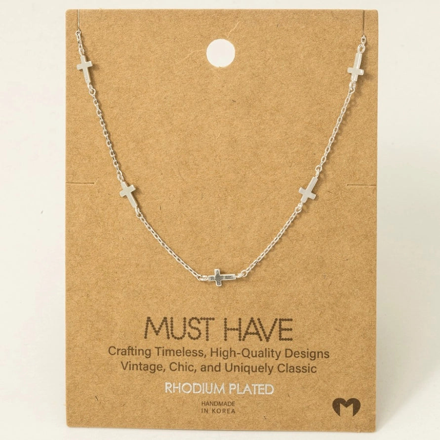 Dainty Cross Necklace (2 Colors)