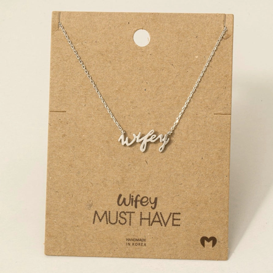Wifey Pendant Necklace (2 Colors)